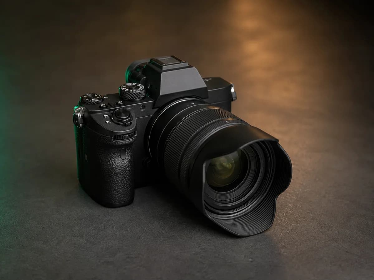 Câmera mirrorless profissional · Demo